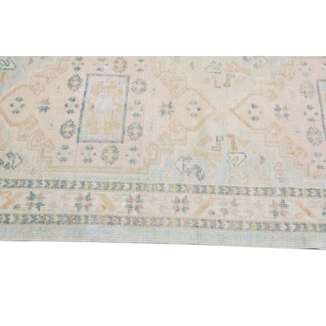 Modern Turkish Oushak Rug 2'11" x 7'3" For Sale - Image 4 of 10