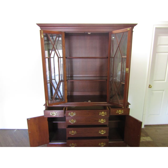 Henkel Harris Solid Cherry China Cabinet For Sale - Image 6 of 10