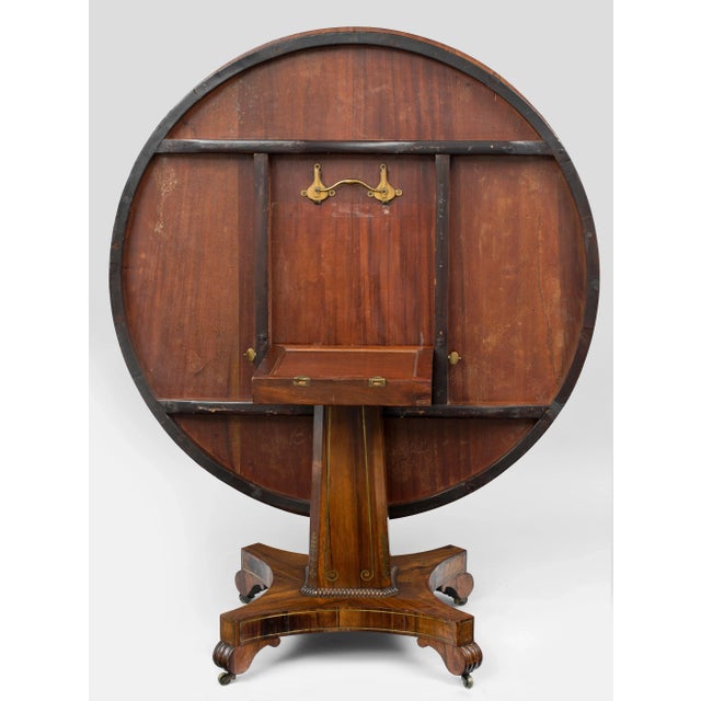 Brown Antique English Regency Rosewood Centre Table For Sale - Image 8 of 9