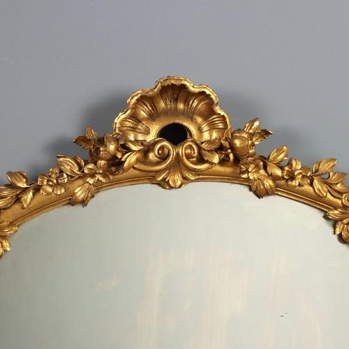 Carved and Gilded Style Mirror For Sale - Image 4 of 11