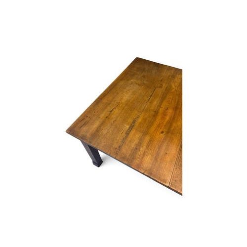 Wooden Table with Central Drawer and Brass Handle, Italy, 1950s For Sale - Image 6 of 10