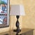Vintage Mid-Century Modern Sculptural Twisted Spiral Wood-Look Resin Table Lamp For Sale - Image 14 of 18