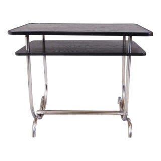 Bauhaus Black Table in Oak attributed to Bauhaus, Germany, 1930s For Sale