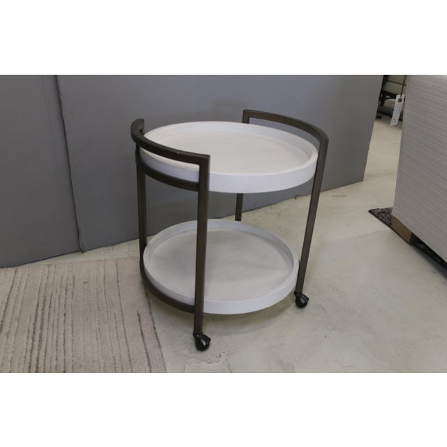 Transitional Ocean Breeze Osprey Cart End Table For Sale - Image 3 of 6
