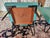 MCM Retro Wrought Iron Hairpin Turquoise Vinyl Twin Footstools For Sale - Image 4 of 4