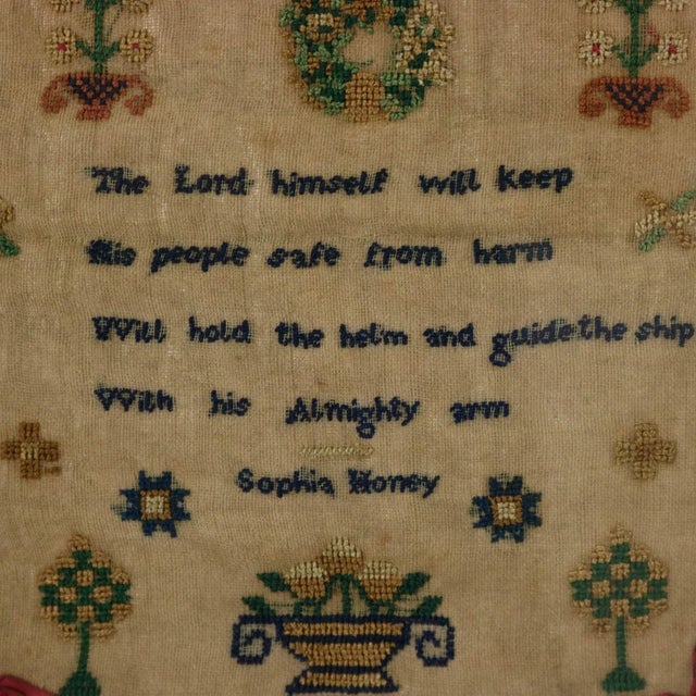 Antique Miniature Sampler, Circa 1800, by Sophia Honey For Sale - Image 4 of 11