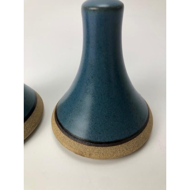 Mid-Century Modern Vintage Salt & Pepper Art Pottery Shakers For Sale - Image 3 of 6