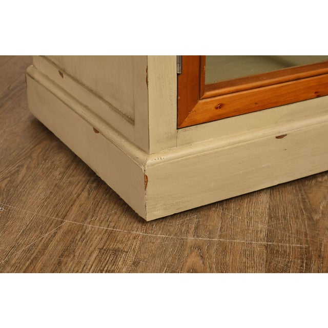 Light Green Pier 1 Imports Painted Farmhouse Style Two Tone Media Console For Sale - Image 8 of 18