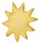 Edouard Rambaud Gilded Metal Sun Brooch For Sale