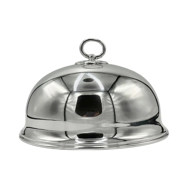 Art Deco Antique Atkin Brothers Sheffield Silverplate Meat Dome Cover Cloche For Sale - Image 3 of 12