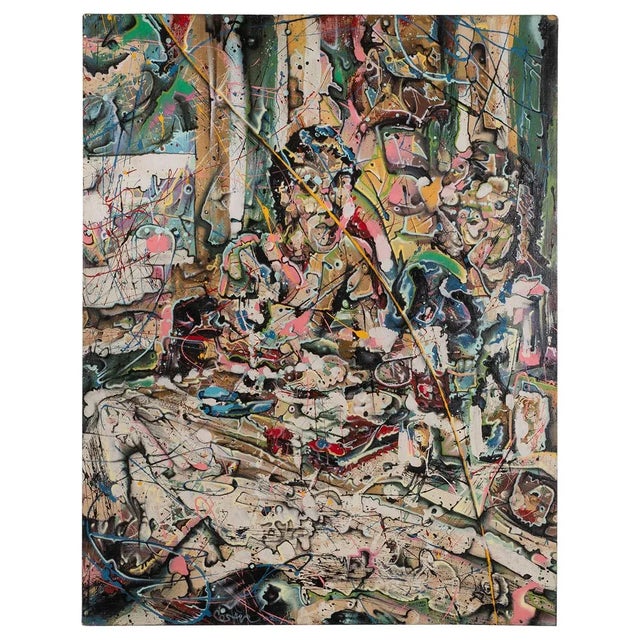 "Tea for Two" Contemporary Modernist Abstract Figurative Oil Painting by Costain For Sale - Image 10 of 10