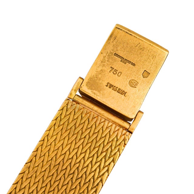 1960s Audemars Piguet 28mm 18k Gold Brown Fumé Sunburst Mesh Bracelet Watch For Sale - Image 12 of 14