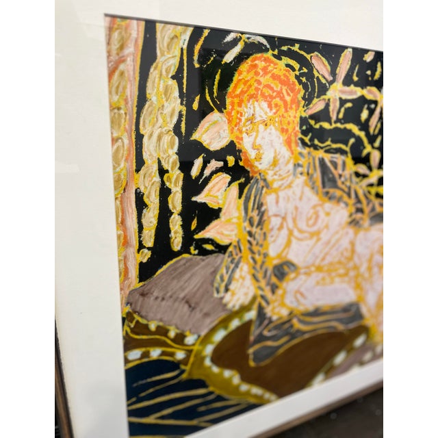Mid-Century Modern Vintage Molly Schiff Figurative Painting Reclining Female Nude For Sale - Image 3 of 4