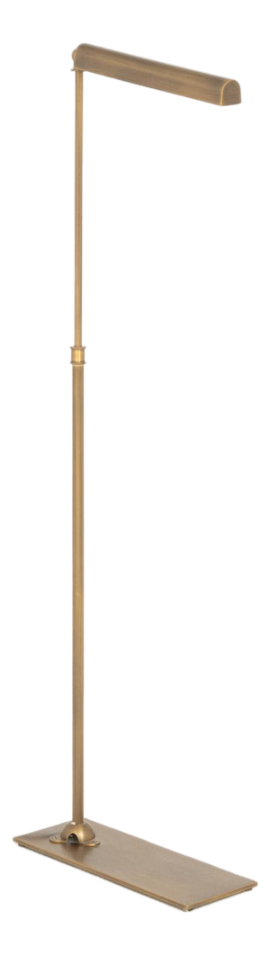 Contemporary Brushed Brass Adjustable Floor Lamp