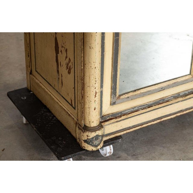 Antique French Empire Painted Oak Armoire, 1880 For Sale - Image 13 of 16