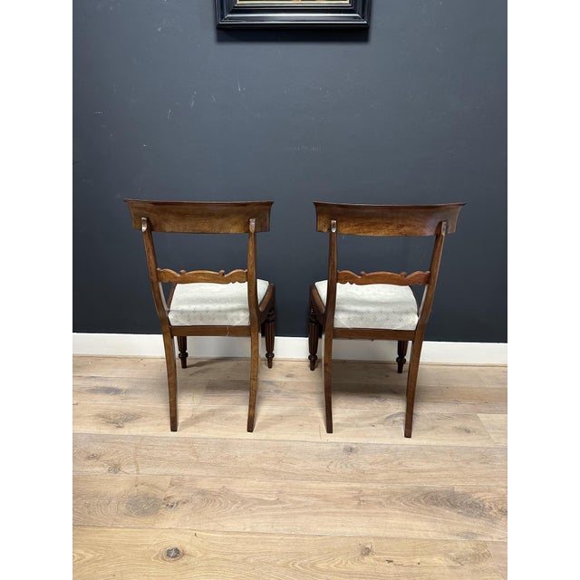 Wood Antique Dining Chairs in Mahogany, Set of 6 For Sale - Image 7 of 12