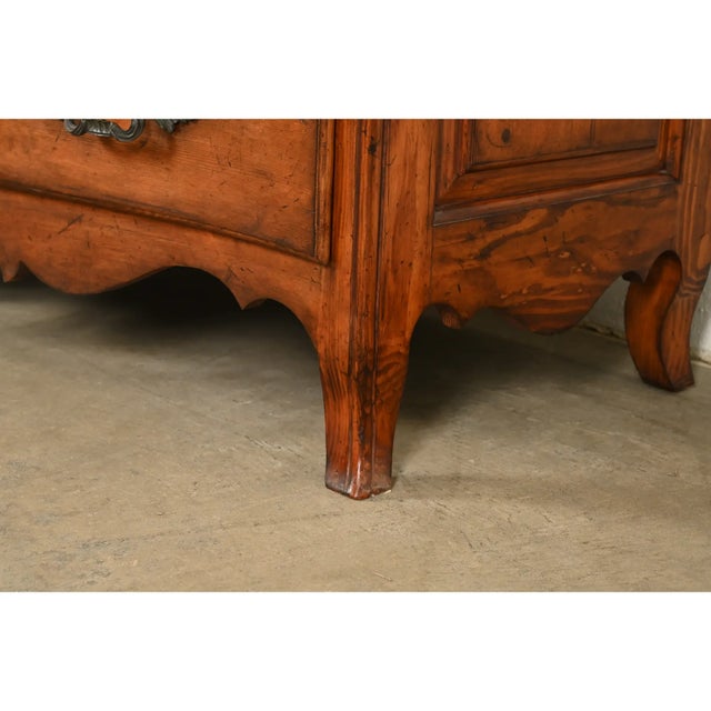 Ralph Lauren French Provincial Louis XV Carved Walnut Marble Top Commode or Chest of Drawers For Sale - Image 12 of 16