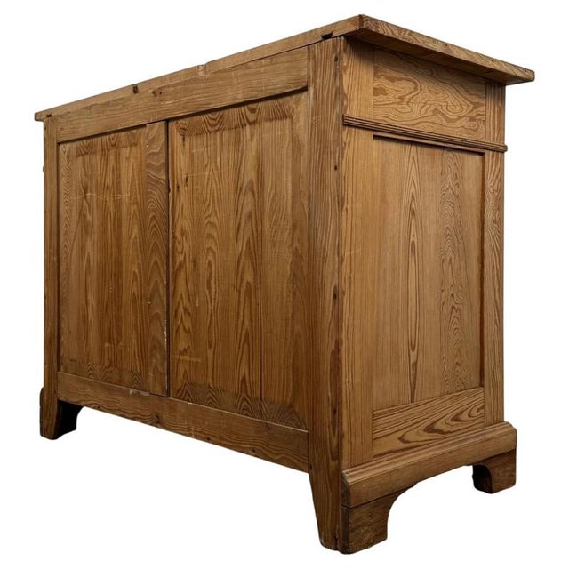 Brown Antique Edwardian Pitch Pine Cupboard, 1910 For Sale - Image 8 of 13