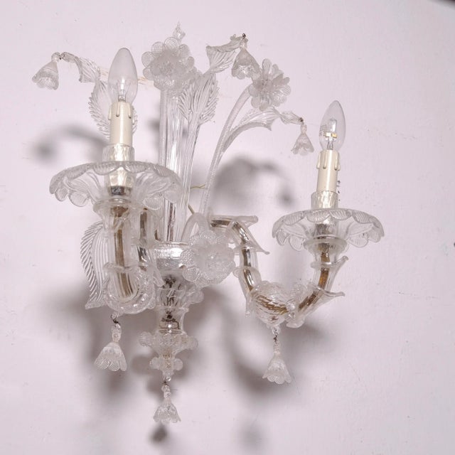 20th Century Murano Blown Glass Wall Lamps, Set of 2 For Sale - Image 18 of 18