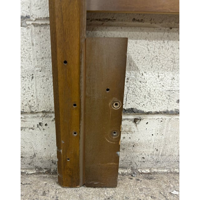 Wood Vintage Queen Size Traditional Style Three Panel Turned Spindles Headboard For Sale - Image 7 of 10