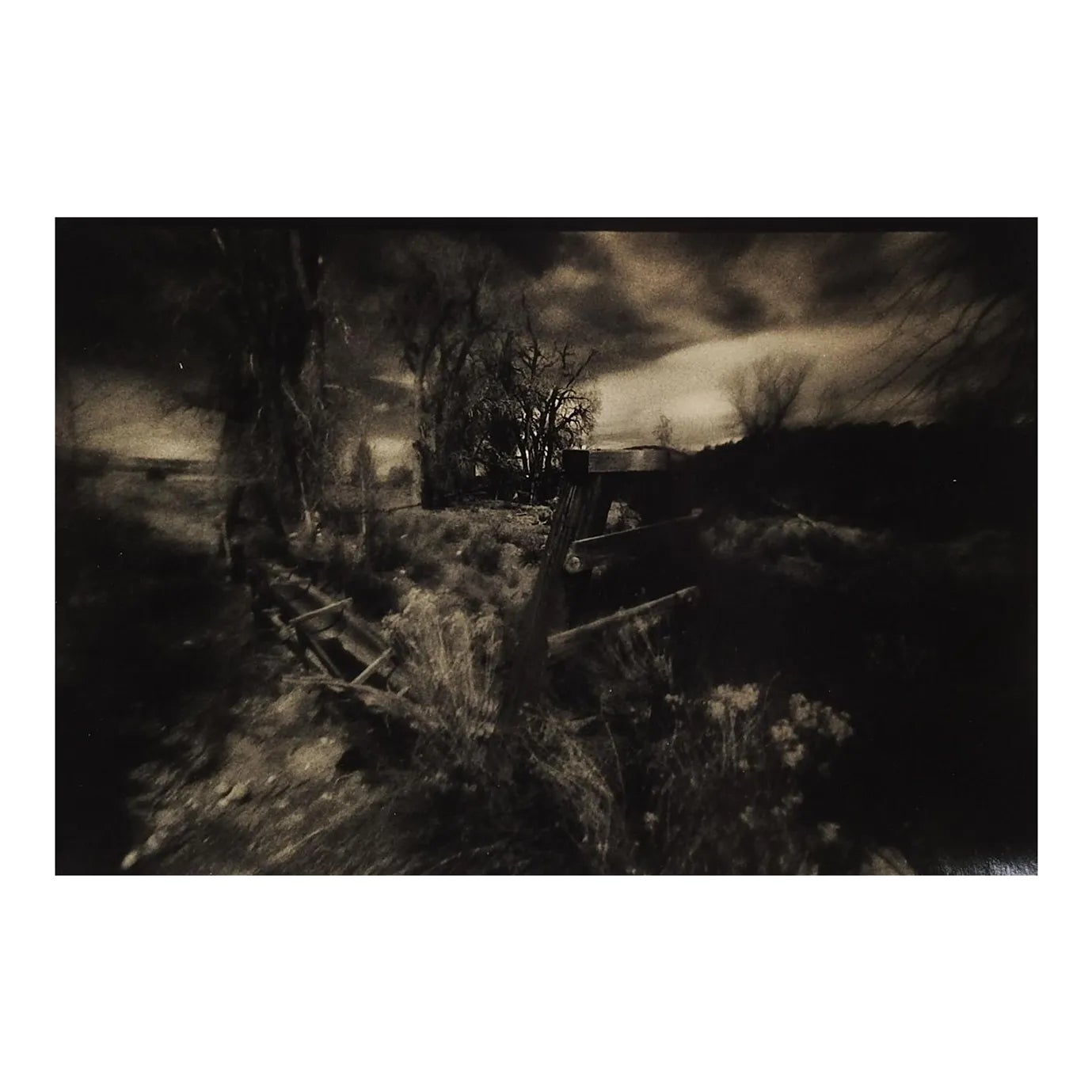 1990s Sepia Toned Moody Eric Weller Abandoned Ranch Photograph | Chairish