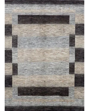 1980s Handwoven Persian Gabbeh Tribal Rug