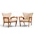 Adrian Pearsall for Craft Associates 2291-C Mid Century Walnut Lounge Chairs - Pair Each chair measures: 27.25 wide x 31.5...