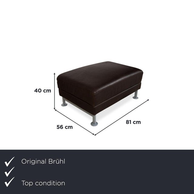 The Moule stool by Brühl brings the clean lines of the popular series to a compact, versatile format. The brown leather...