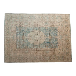 Vintage Distressed Tabriz Carpet - 9'2" X 12'3" For Sale