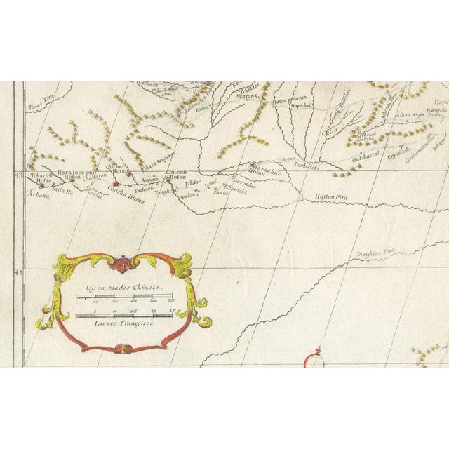 Antique Map of Tibet by Danville, Paris, France, 1737 For Sale - Image 4 of 9