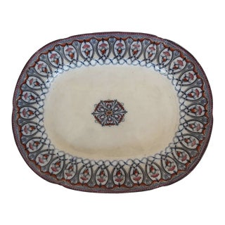 19th Century Large Arabian Pattern Staffordshire Platter For Sale