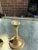 1970s Pair of Short Brass Candle Holders For Sale - Image 4 of 6