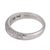 Vintage Diamond Platinum Half Eternity Band, Size 6.5 For Sale - Image 4 of 5
