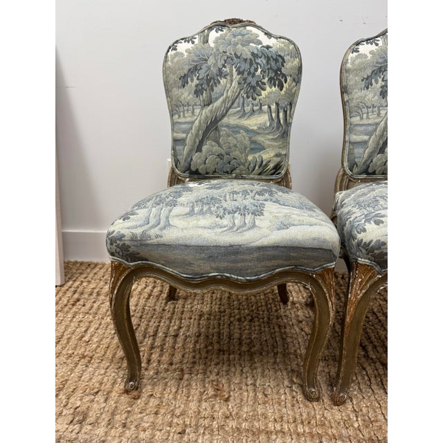 Camel Antique French Louis XV Chairs Upholstered in House of Hackney -a Pair For Sale - Image 8 of 10