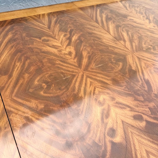French Provincial Burlwood Extendable Dining Table by Century Furniture For Sale - Image 10 of 12