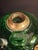 Metal Antique Victorian Emerald Green Glass Kerosene Lamp Clear Star Base Scovill Queen Anne For Sale - Image 7 of 18