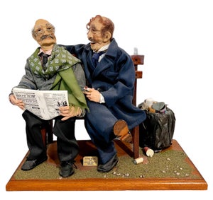 Magda Watts, Hungarian Israeli Tourists Diorama Folk Art Doll Judaica Sculpture Magda Watts