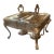 Vintage Silver-Plated Double Chafing Dish With Warming Burners For Sale