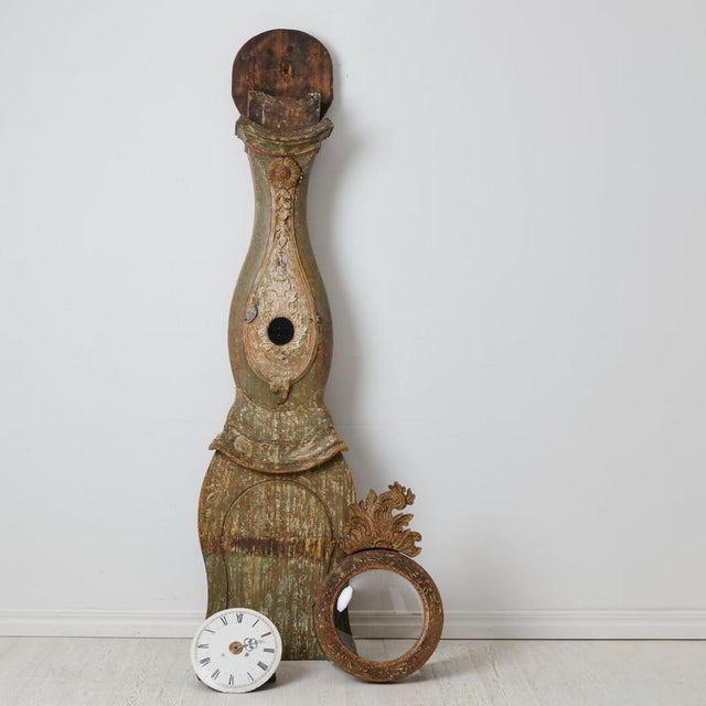 Antique Rococo Country Long Case Clock, Sweden, 1790 For Sale - Image 13 of 14