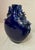 Vintage Handmade Chinese Cobalt Blue Moon Dragon Porcelain Pottery Figural Vase For Sale - Image 4 of 10