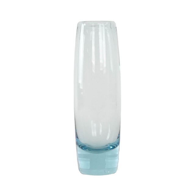 Blue Vintage Danish Glass Vase by Per Lütken for Holmegaard, 1950s For Sale - Image 8 of 8