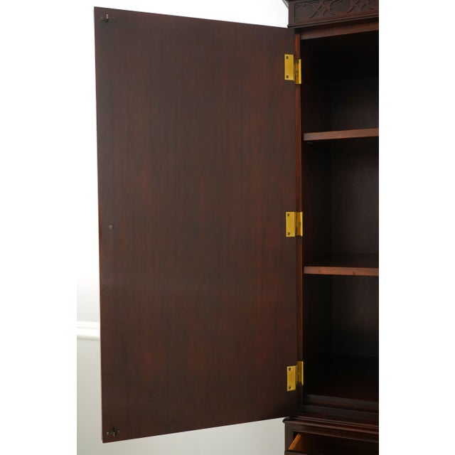1990s Councill Craftsmen Inlay Mahogany Bedroom Armoire Cabinet For Sale - Image 5 of 18