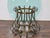 Silver Midcentury Italian Glass Top Center Table with Sculptural Steel and Brass Base For Sale - Image 8 of 12