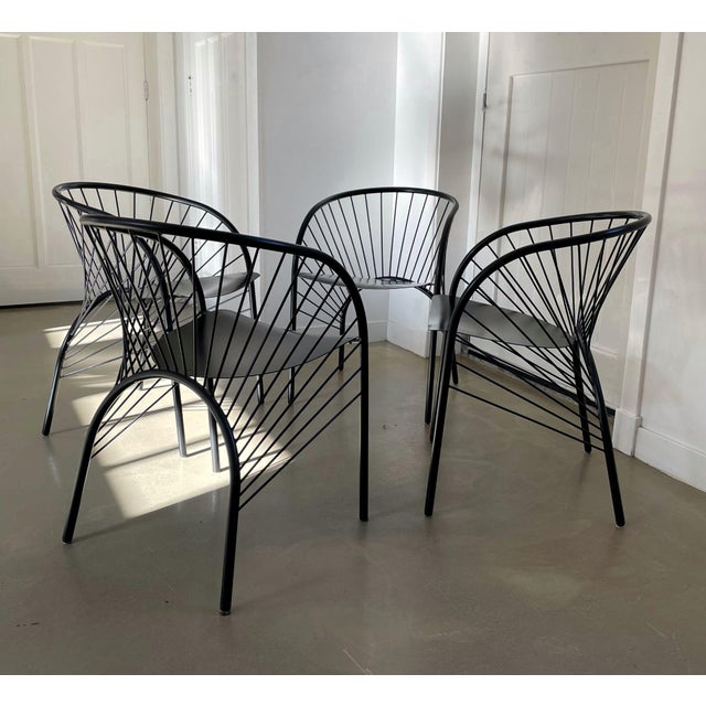 Great set of 4 ‘Lizzie’ chairs, designed by Regis Protiere for Paolo Pallucco, 1980s. The chairs are made of heavy quality...