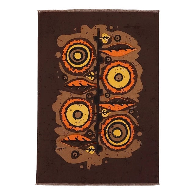 Mid-Century German Pop Art Screen-Printed Wall Hanging by Traute Sänger, 1970s For Sale