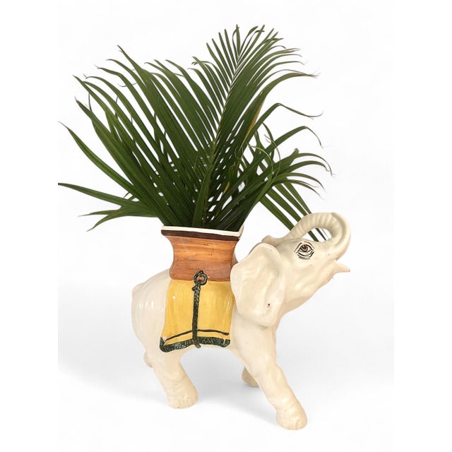 1960s Hollywood Regency Elephant Planter For Sale - Image 4 of 11