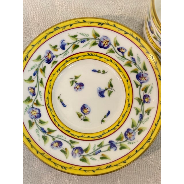 1980s Tiffany & Co. Le Tallec Morning Glory Demitasse Cup & Saucer For Sale - Image 11 of 11