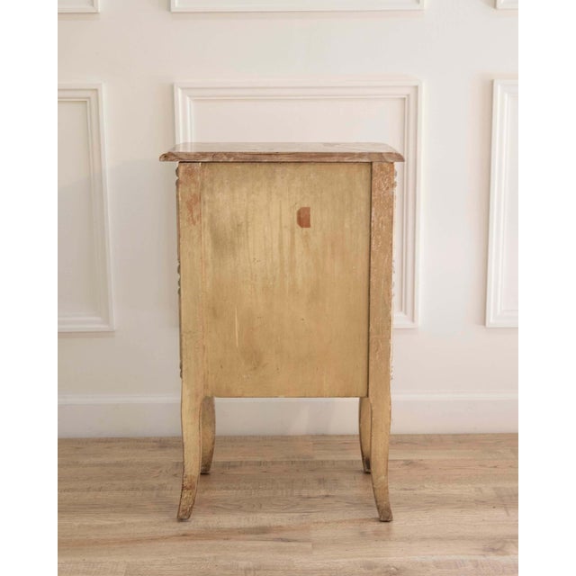 19th Century French Transition-Style Half Chest of Drawers with Marble Top For Sale - Image 4 of 13