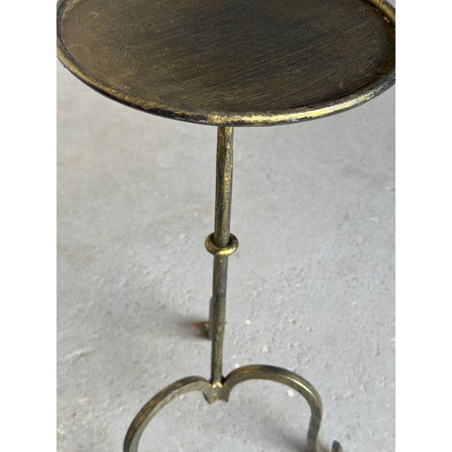Small Spanish Iron Drinks Table With Scrolled Feet Chairish
