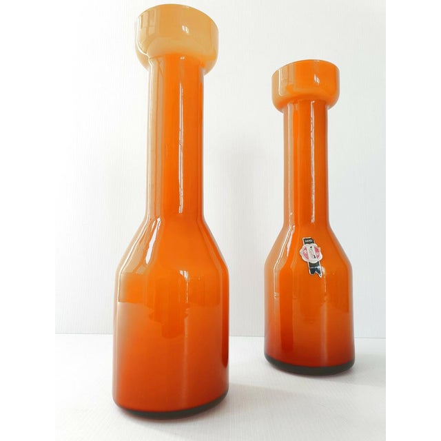Vintage Italian Vases by Mazzega, 1960s, Set of 2 For Sale - Image 6 of 7